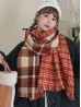 Plaid Print Blanket Scarf 